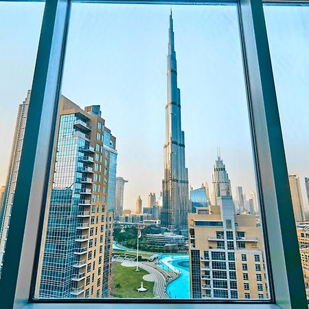 Burj Khalifa Front View & Fountain View Island Paradise 2Br Luxury Apartment Burj Residences Golden Homes Dubai Dış mekan fotoğraf